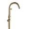 Castello Usa Neptune Freestanding Brushed Gold Gooseneck Tub Filler Faucet with Float Handle CB-F04-BG-J0805 - alternate 9